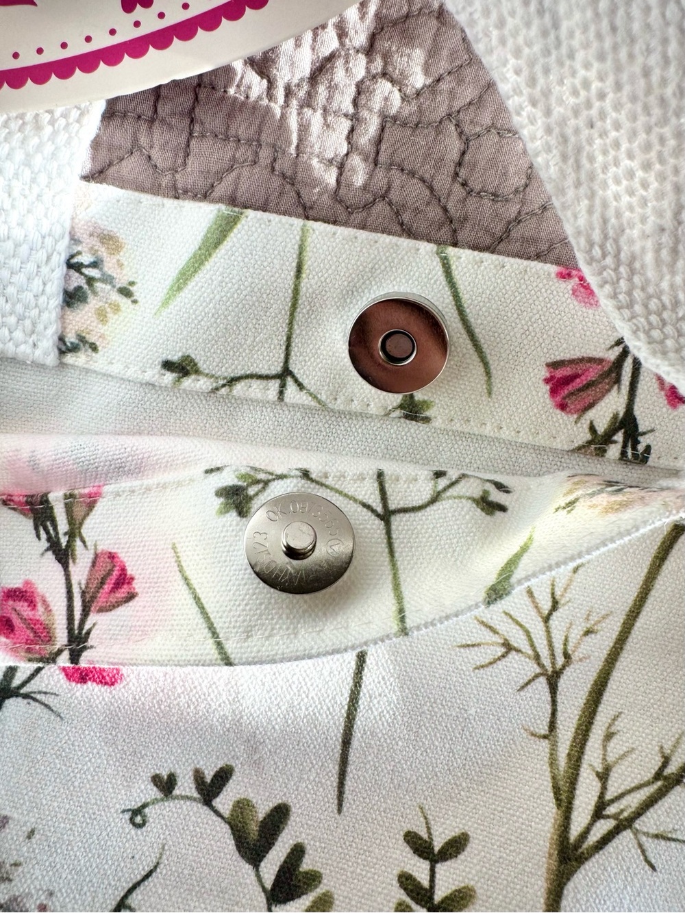 100% Cotton Floral Canvas Tote - Picture 4 of 6